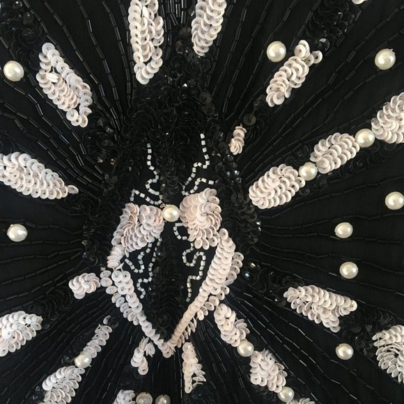 Vintage 80s SWEE LO Silk Evening Embellished Sequin Beaded Jacket - See NOTES - Picture 6 of 7